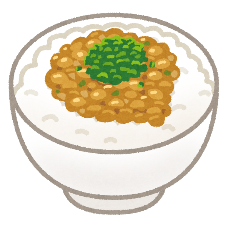 納豆ご飯 イラスト