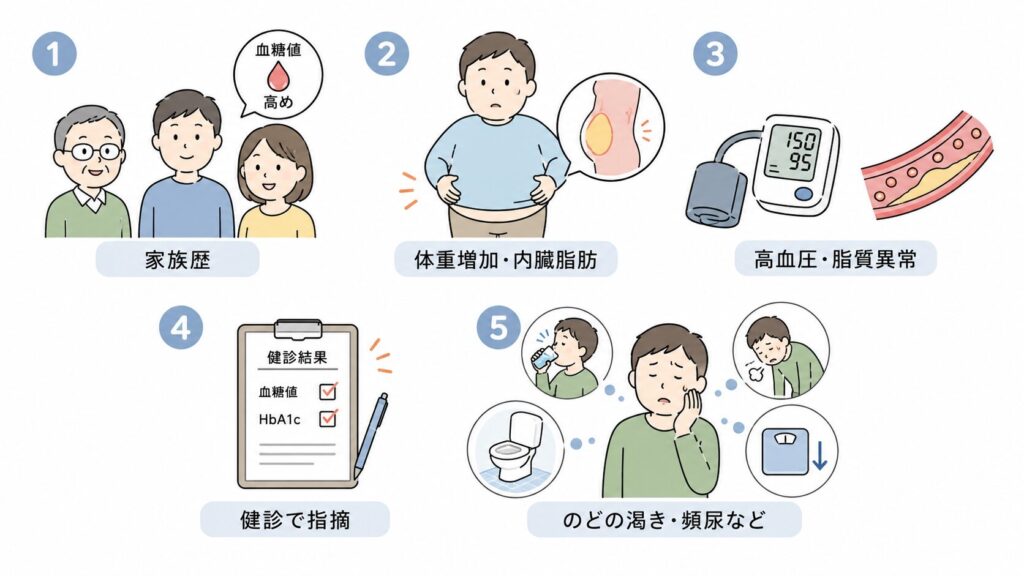 糖尿病受診すべき人の特徴