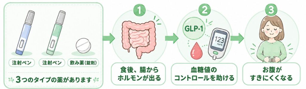 血糖値をコントロールする薬のイメージ