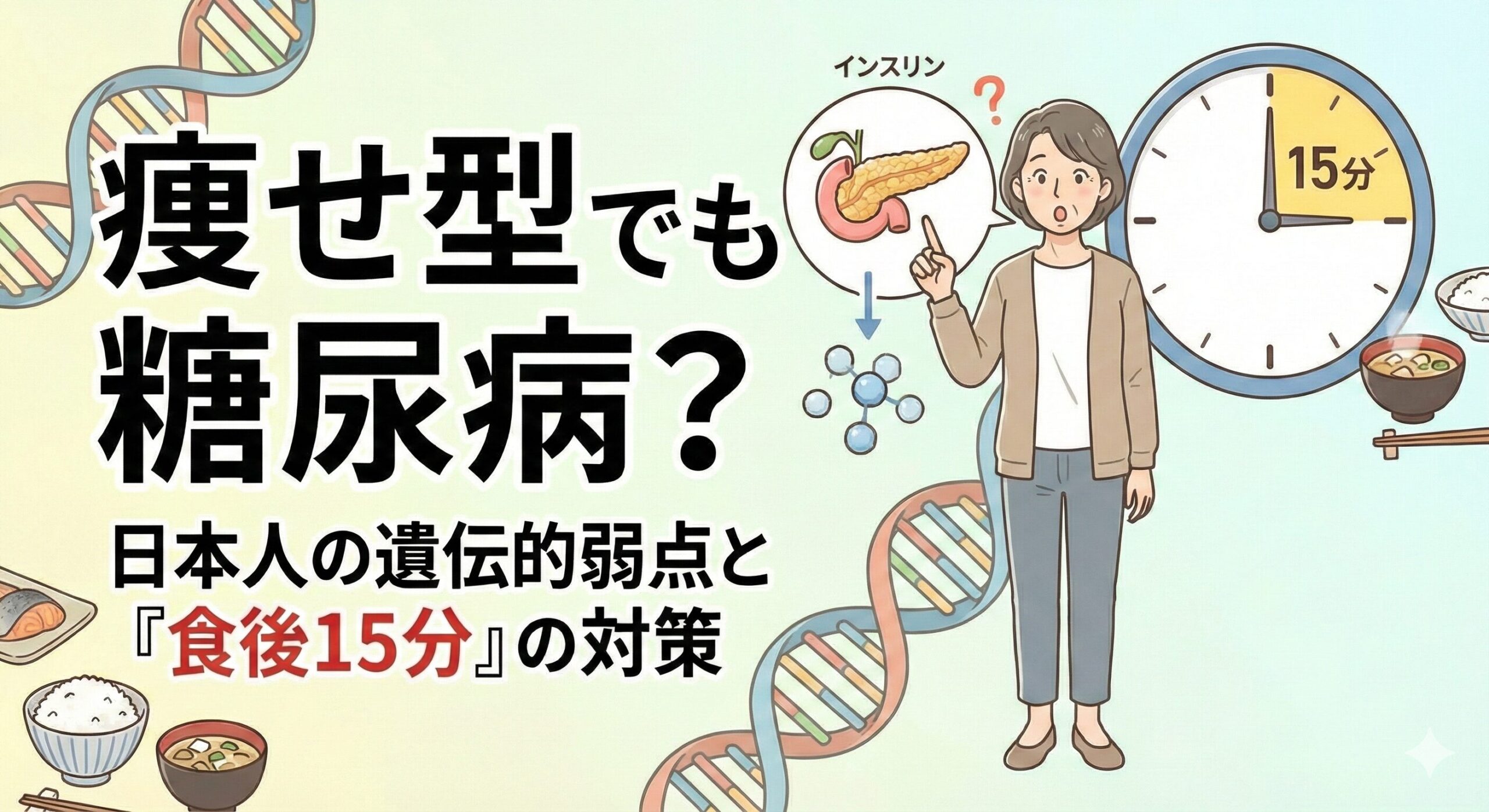 アイキャッチ やせ型でも糖尿病の危険