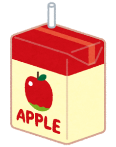 りんごジュースのイラスト
