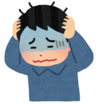 悩む男性のイラスト