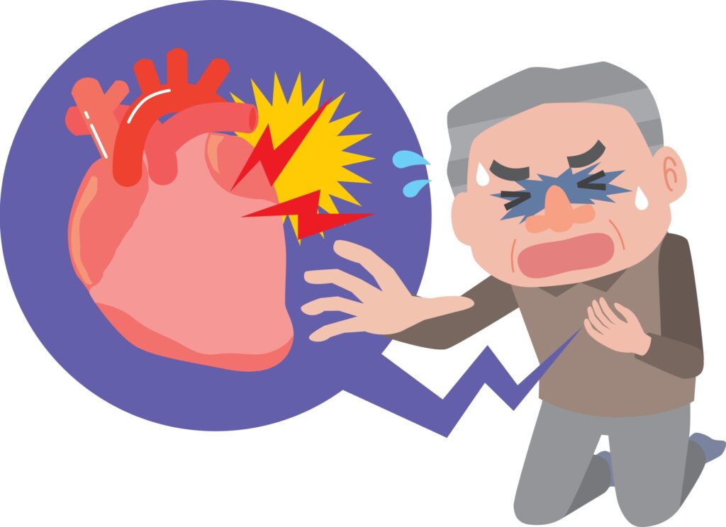 Illustration,Of,An,Elderly,Man,With,A,Heartache