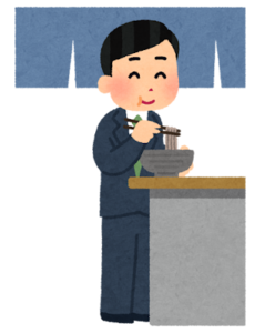 立ち食いソバのイラスト